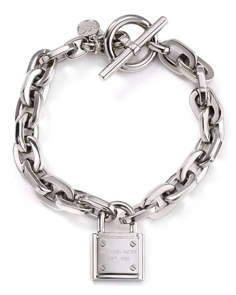 michael kors padlock bracelet silver|michael kors buckle bracelet.